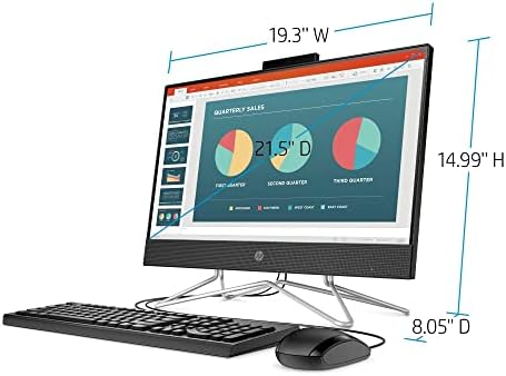 שולחן העבודה האחרון של HP All-in-One | מסך מגע של IPS 22 אינץ 'FHD | AMD RYZEN כפול ליבה 3 3250U | 8GB DDR4